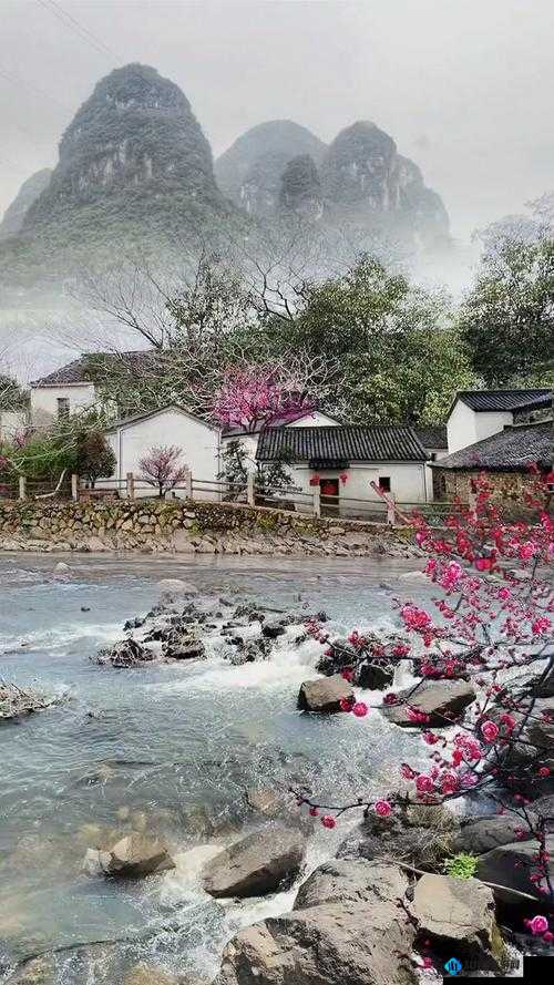 桃花洞口已是溪水潺潺：春景如画